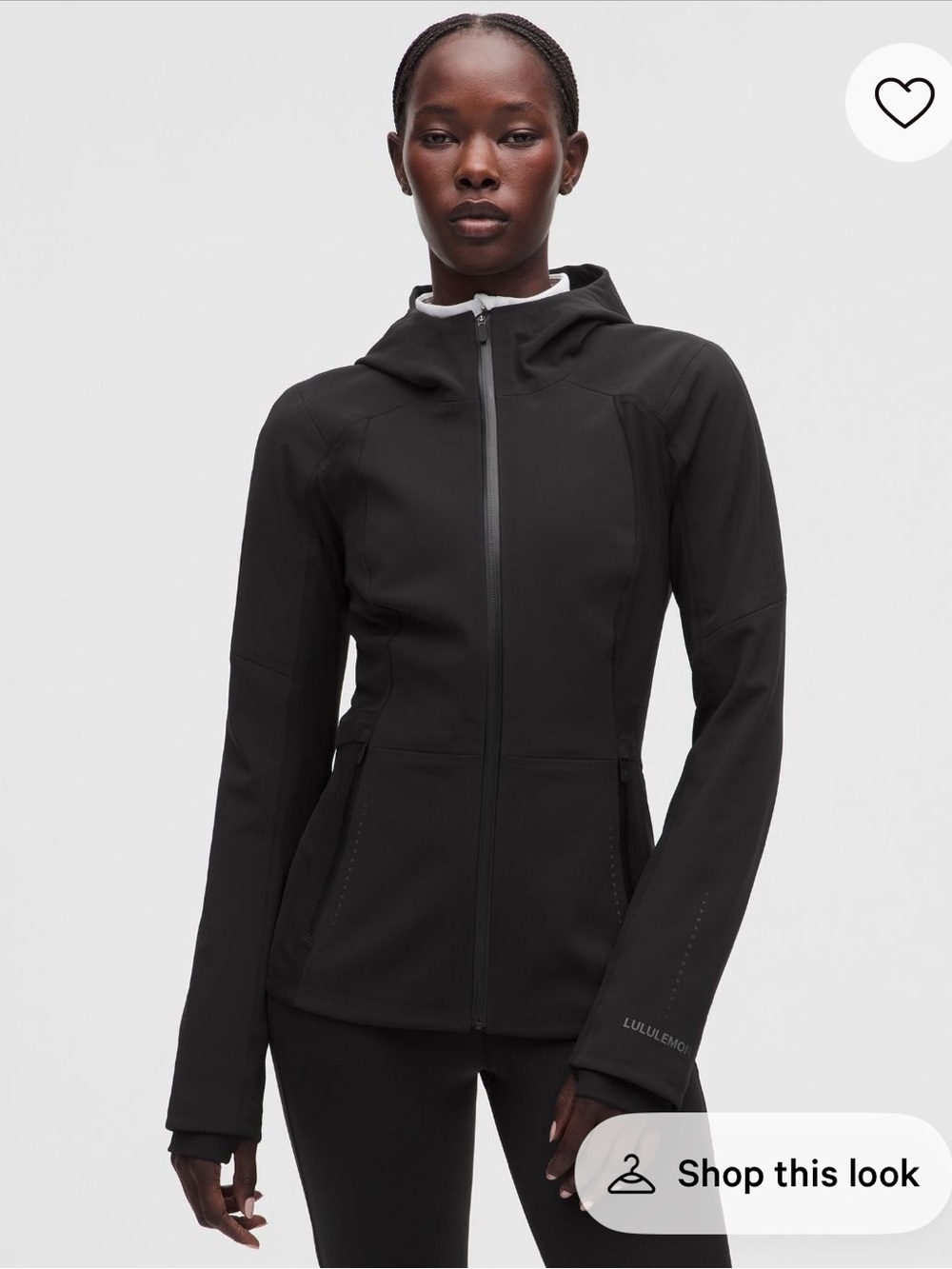 lululemon Athletica Cross Chill Performance Slim Jacket Sz 8 Womens Black Fleece